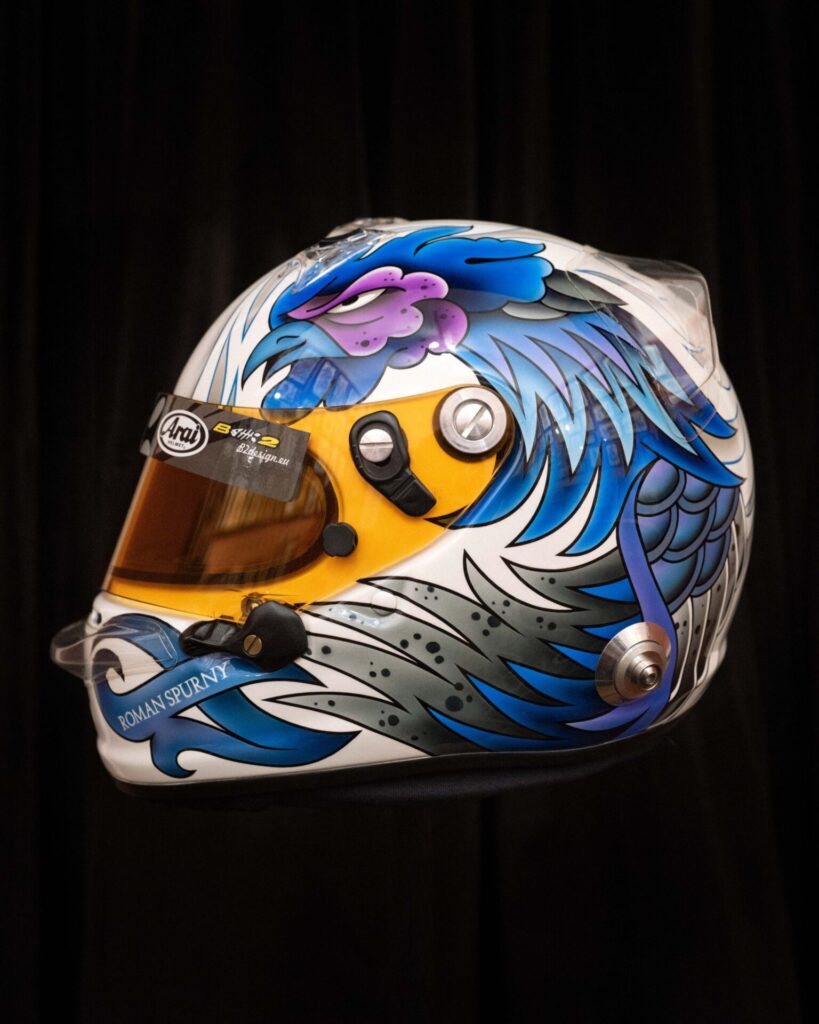 custom B2design Arai Racing helmet Závodní helma B2design Tarlito