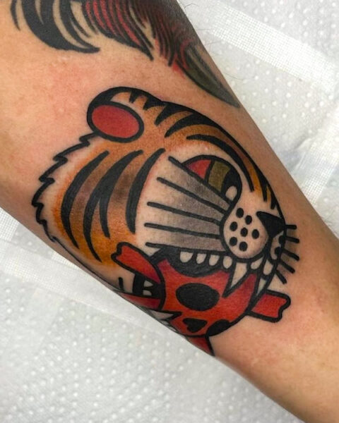 Tiger tattoo design by Dario Kristoffersen One Love Tattoo Prague