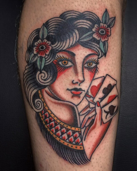 Woman tattoo design by Alan Crisogano One Love Tattoo Prague